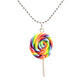 Tutti Frutti Scented Rainbow Lollipop Necklace - Decadent Minis