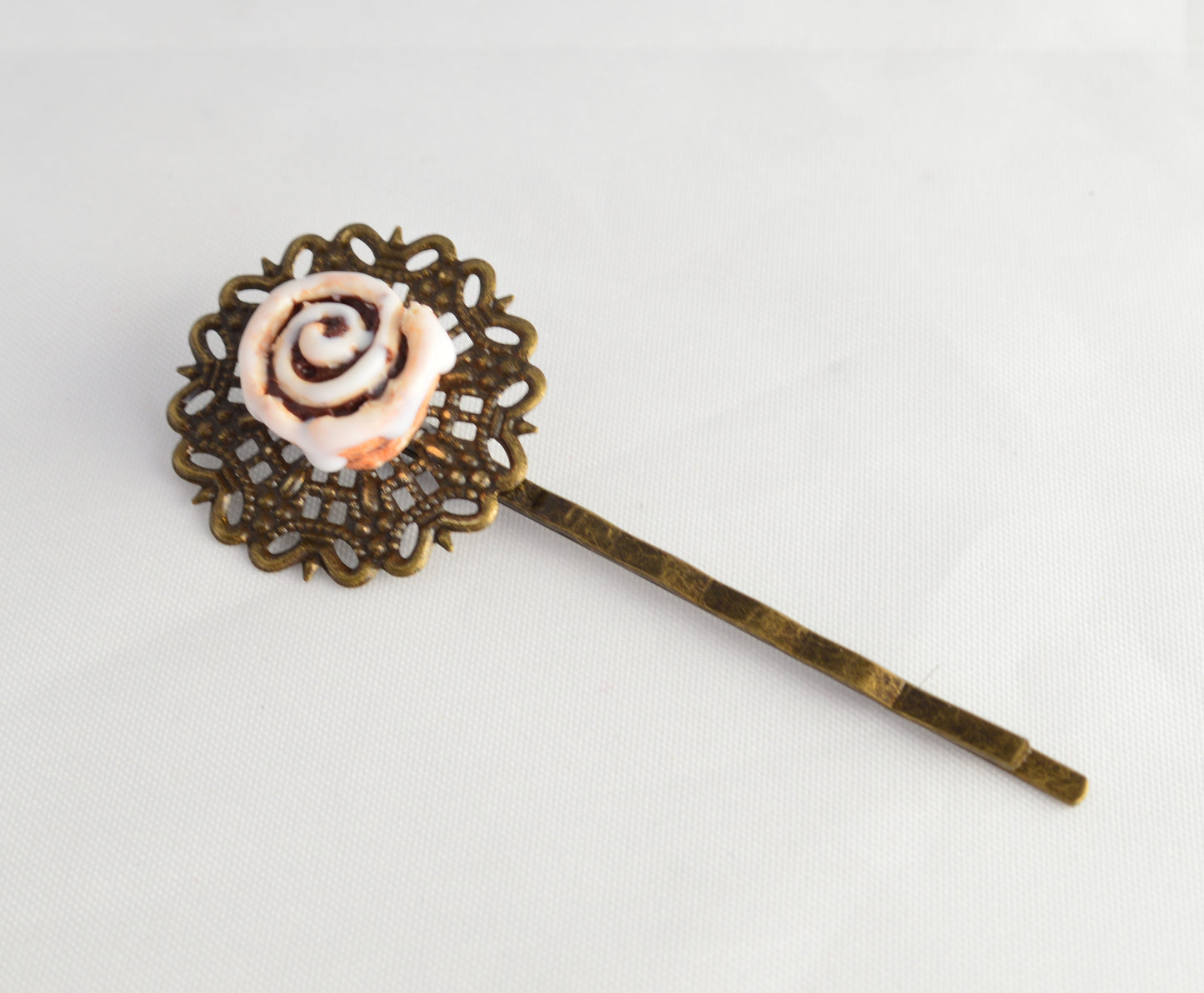 Scented Cinnamon Roll Hair Pin - Decadent Minis