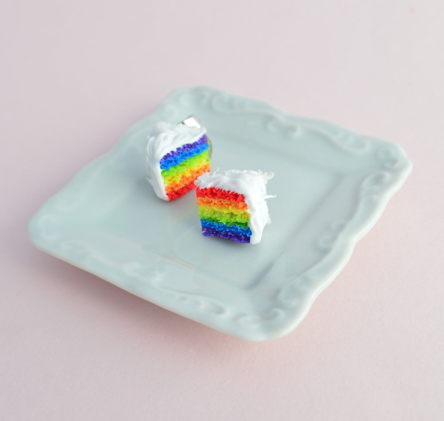 Scented Rainbow Cake Stud Earrings - Decadent Minis