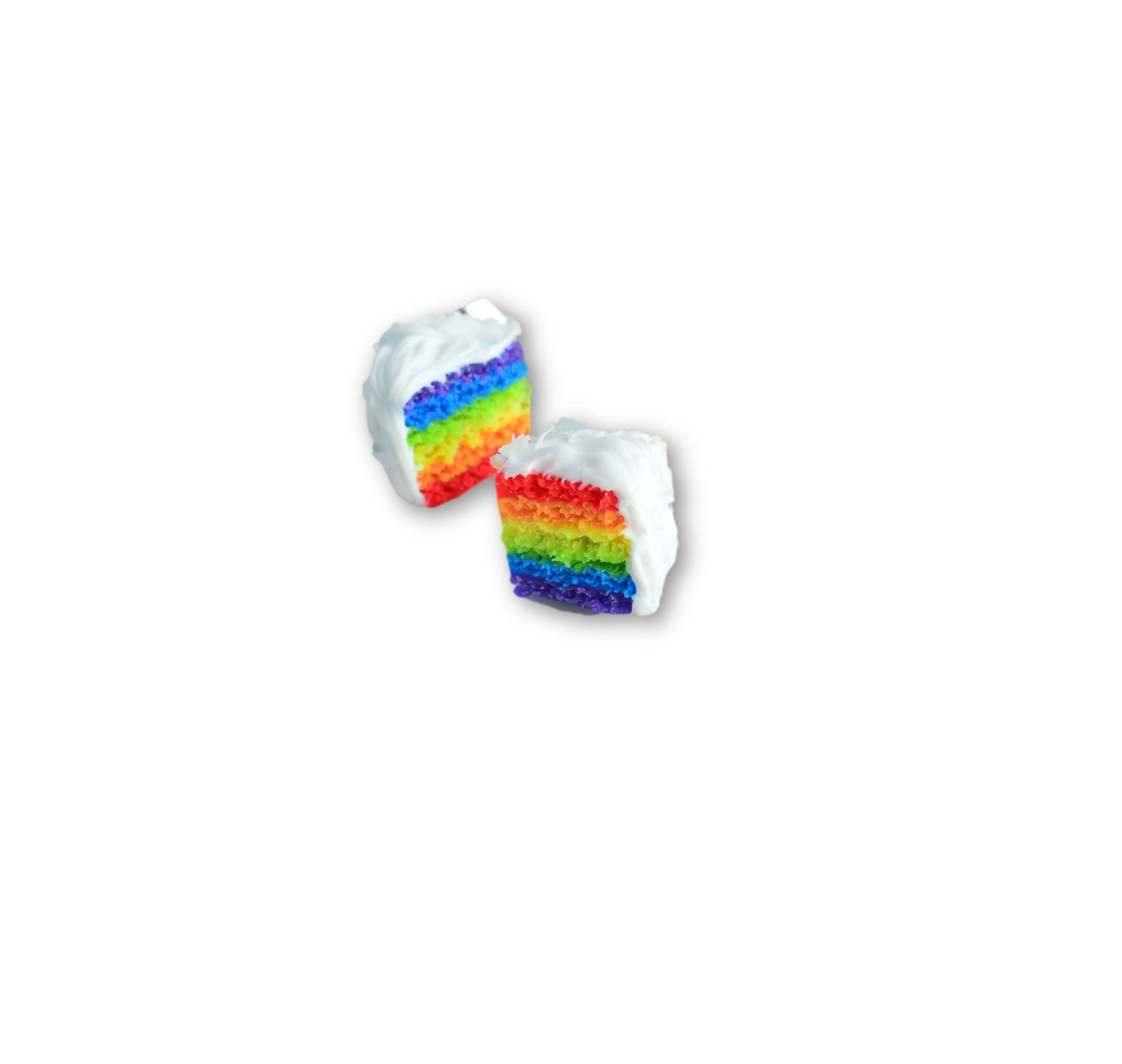 Scented Rainbow Cake Stud Earrings - Decadent Minis