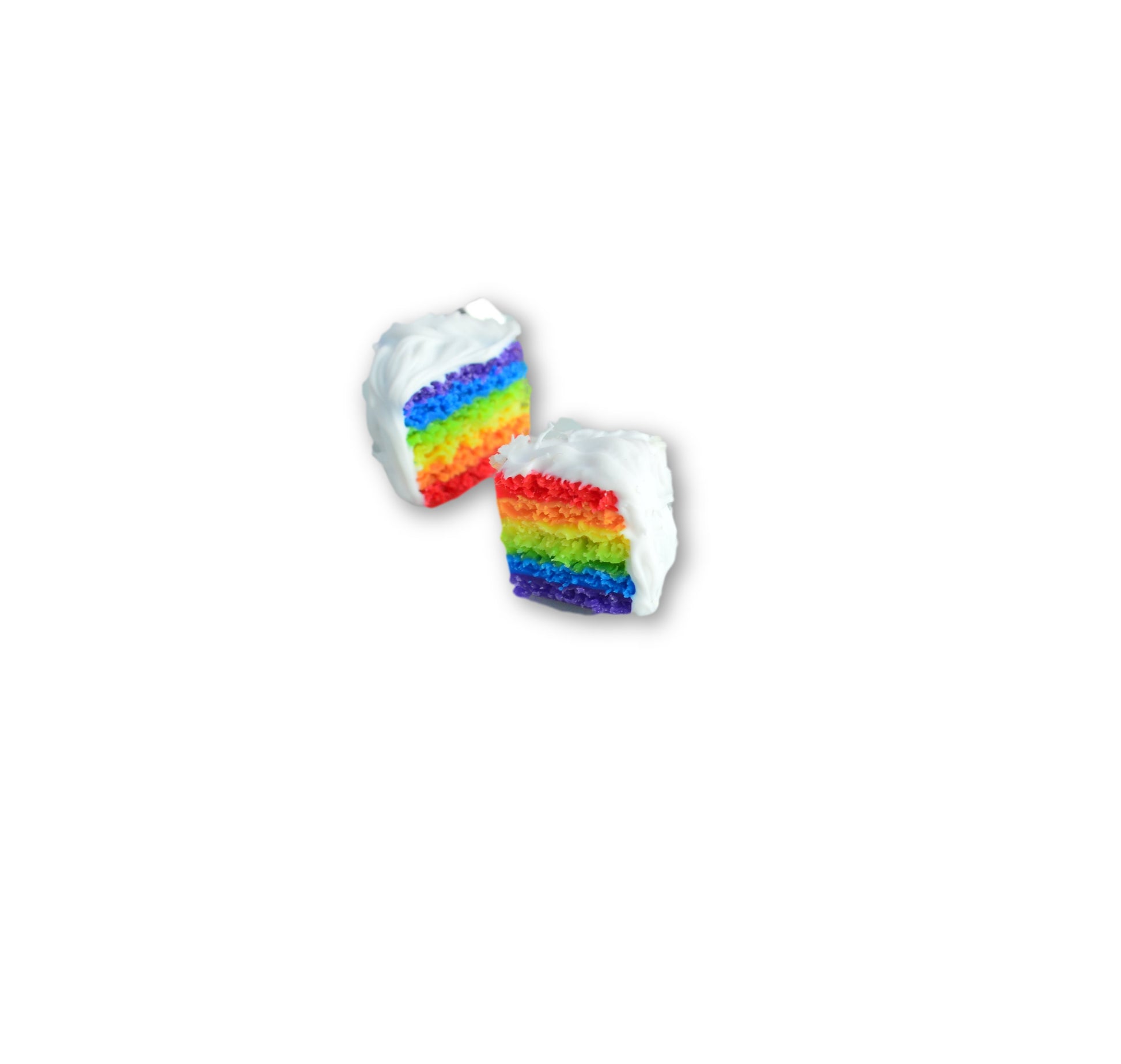 Scented Rainbow Cake Stud Earrings - Decadent Minis