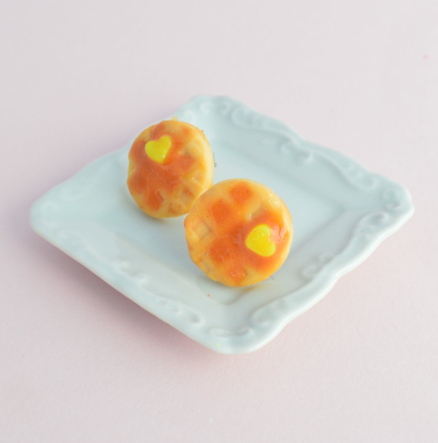 Scented Waffle Stud Earrings - Decadent Minis