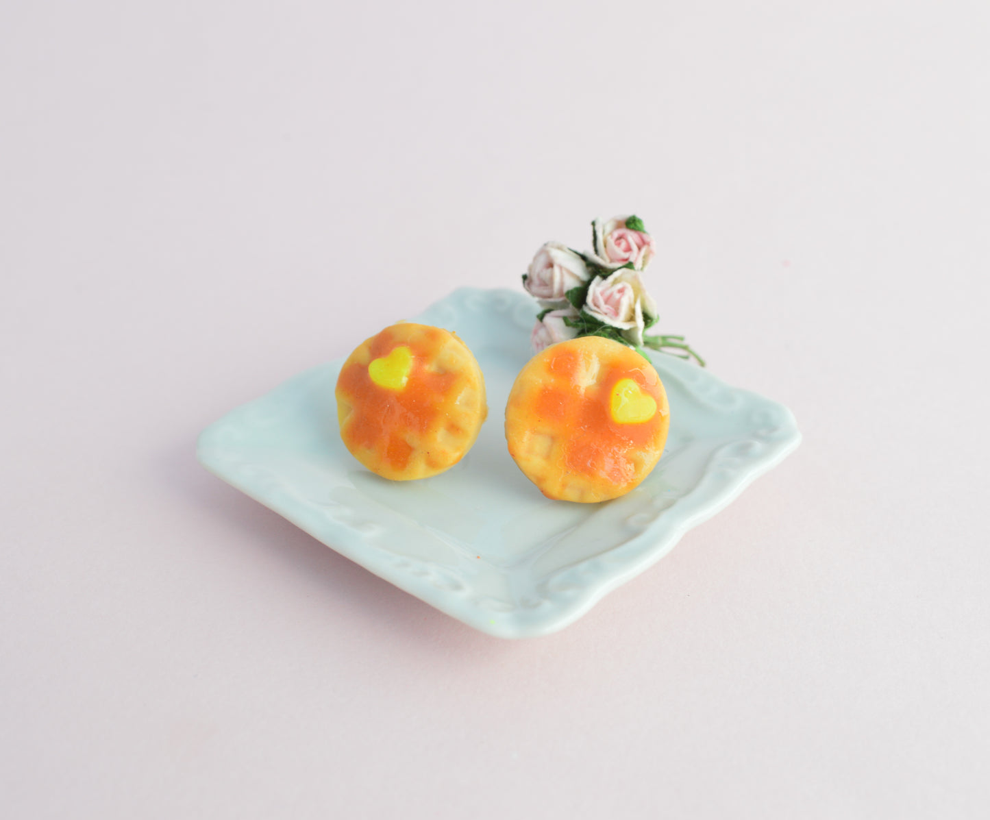 Scented Waffle Stud Earrings - Decadent Minis