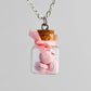 Pink Macaron Cookie Jar Necklace - Decadent Minis