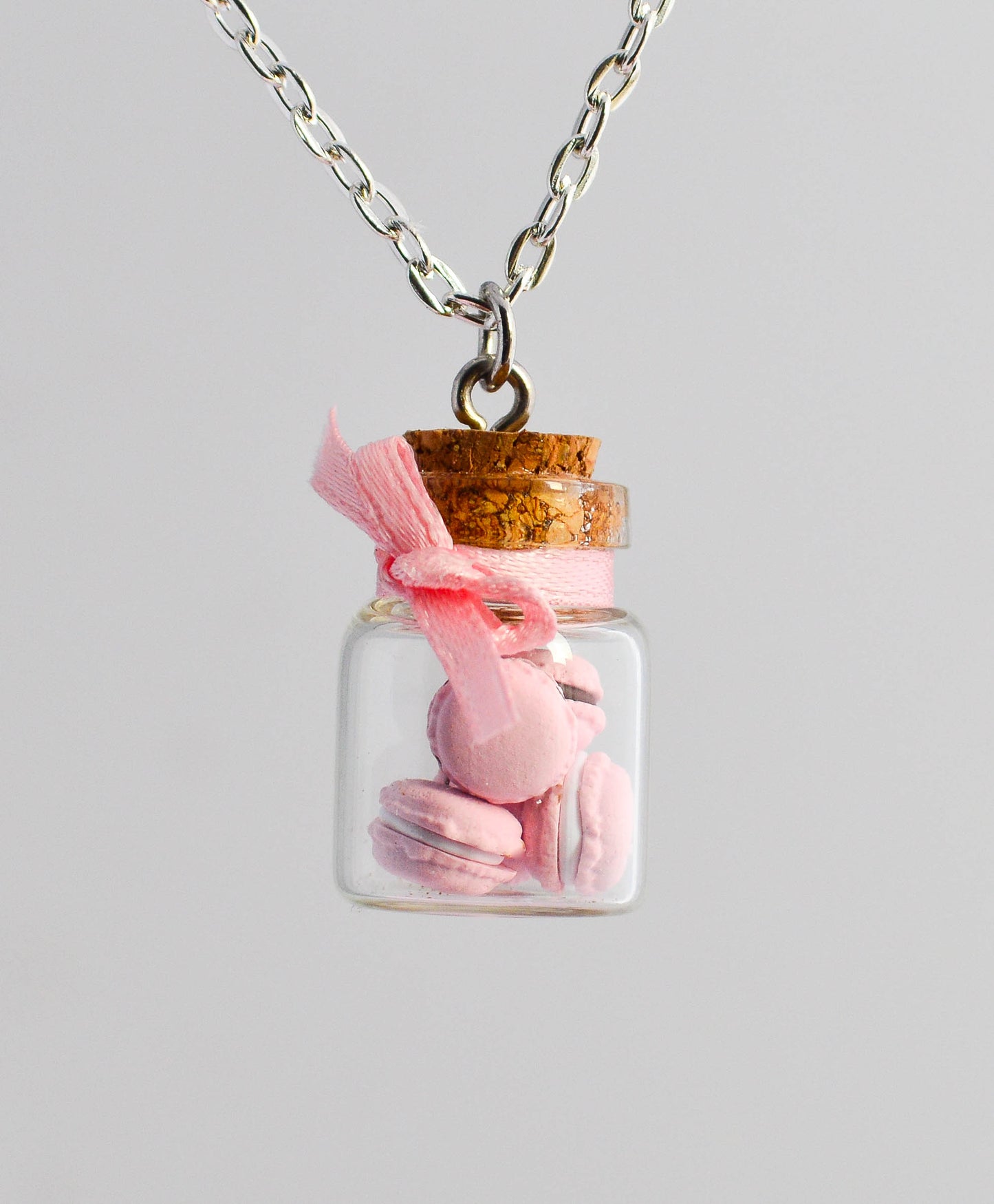 Pink Macaron Cookie Jar Necklace - Decadent Minis