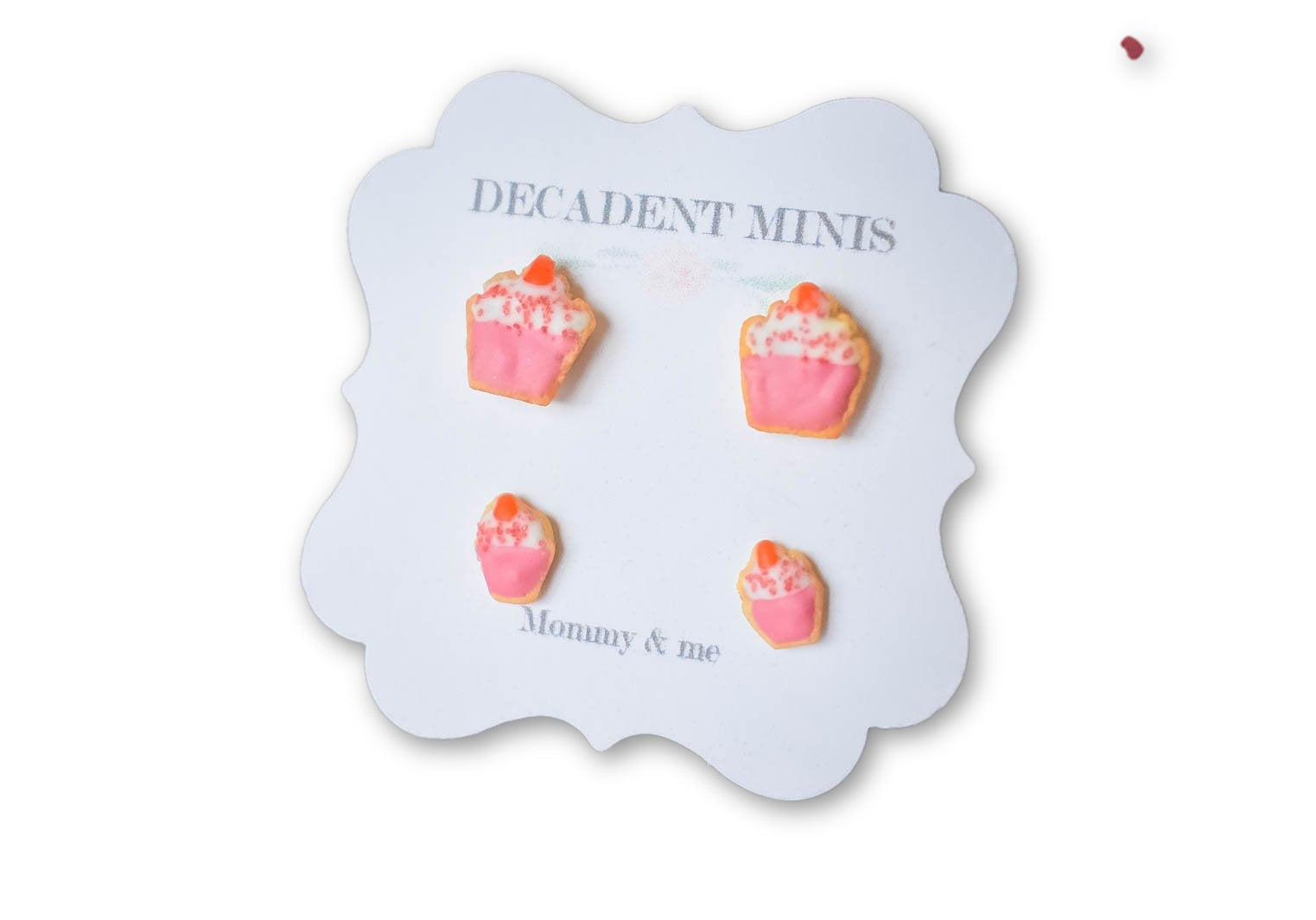 Scented Mommy & Me Cupcake Sugar Cookie Stud Earrings Set - Decadent Minis