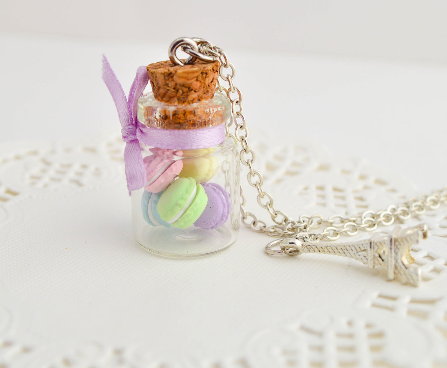 Pastel Macaron Cookie Jar Necklace - Decadent Minis