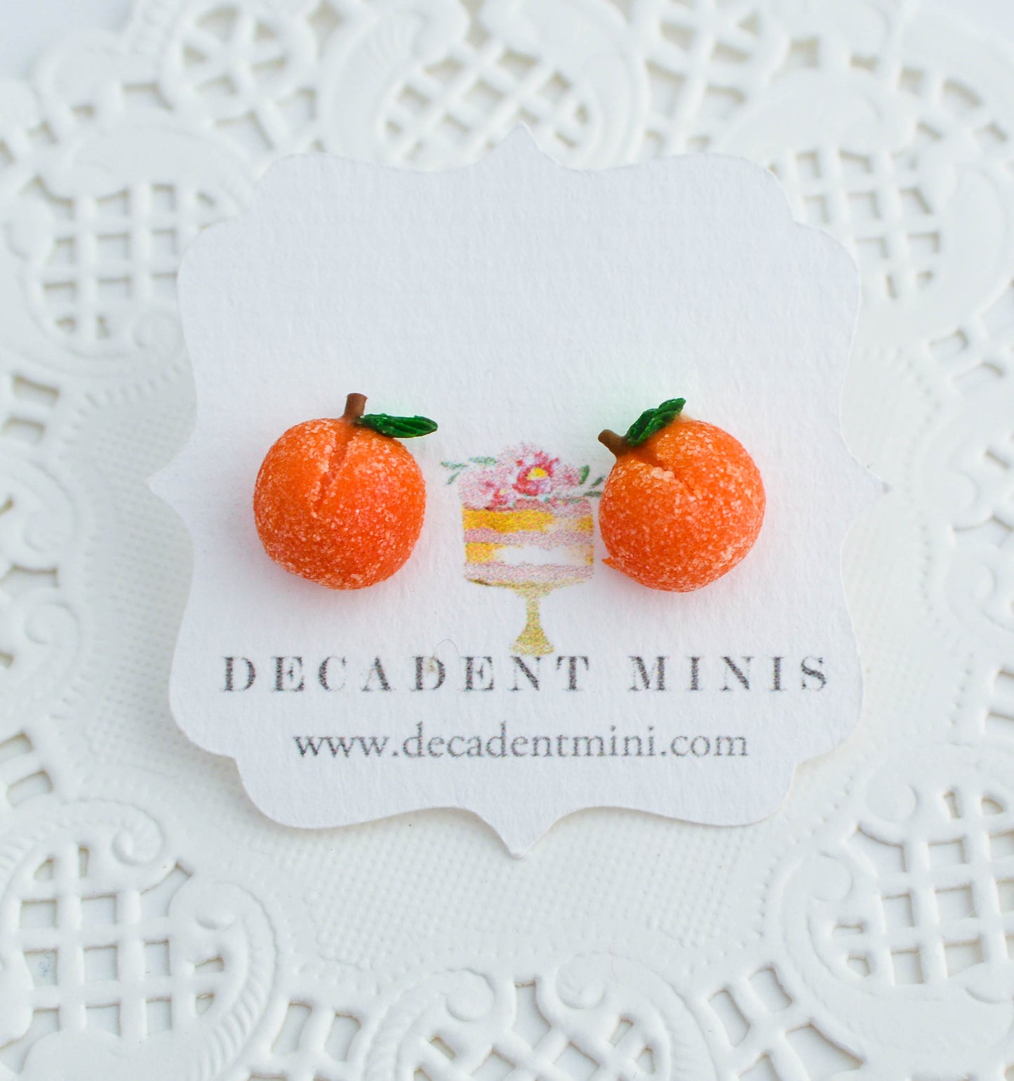 Scented Georgia Peach Stud Earrings - Decadent Minis