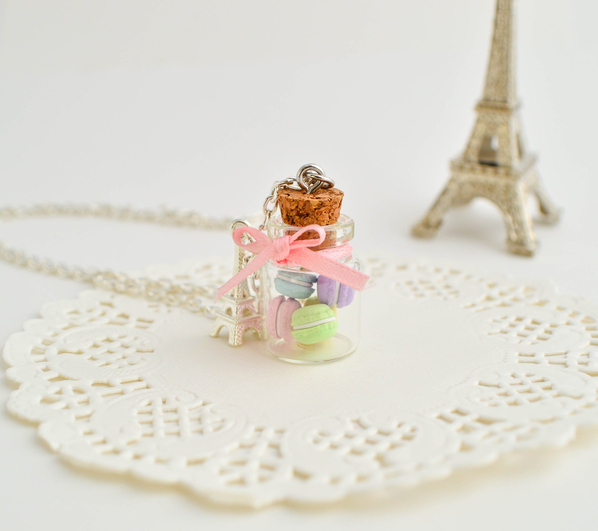 Pastel Macaron Cookie Jar Necklace - Decadent Minis