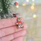 Scented Gingerbread Man Necklace - Red Christmas Bow - Decadent Minis