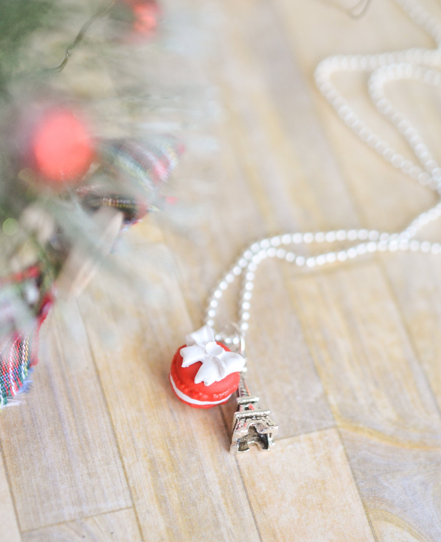 Scented Macaron Bow Necklace - Decadent Minis