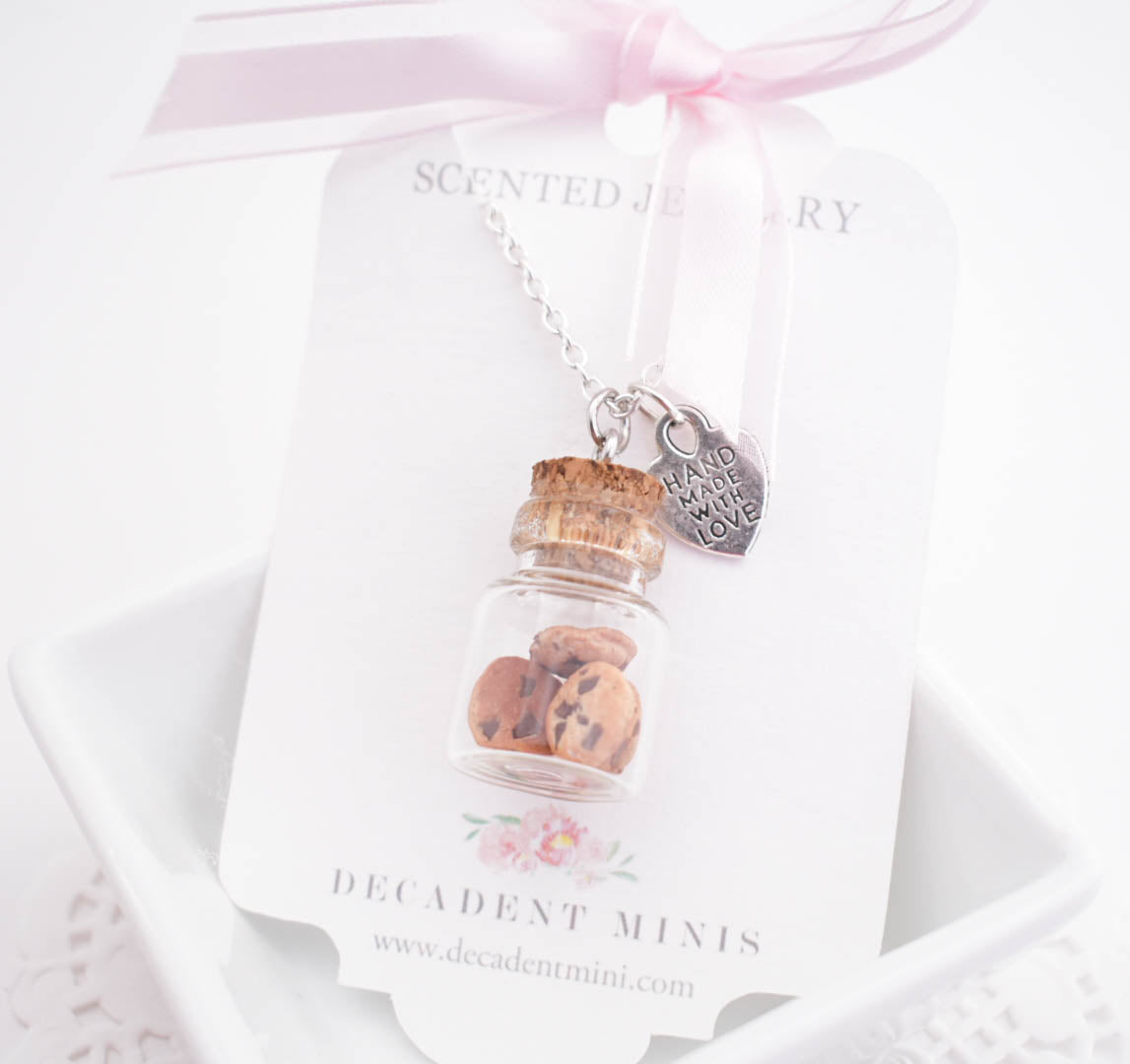 Chocolate Chip Cookie Jar Necklace - Decadent Minis