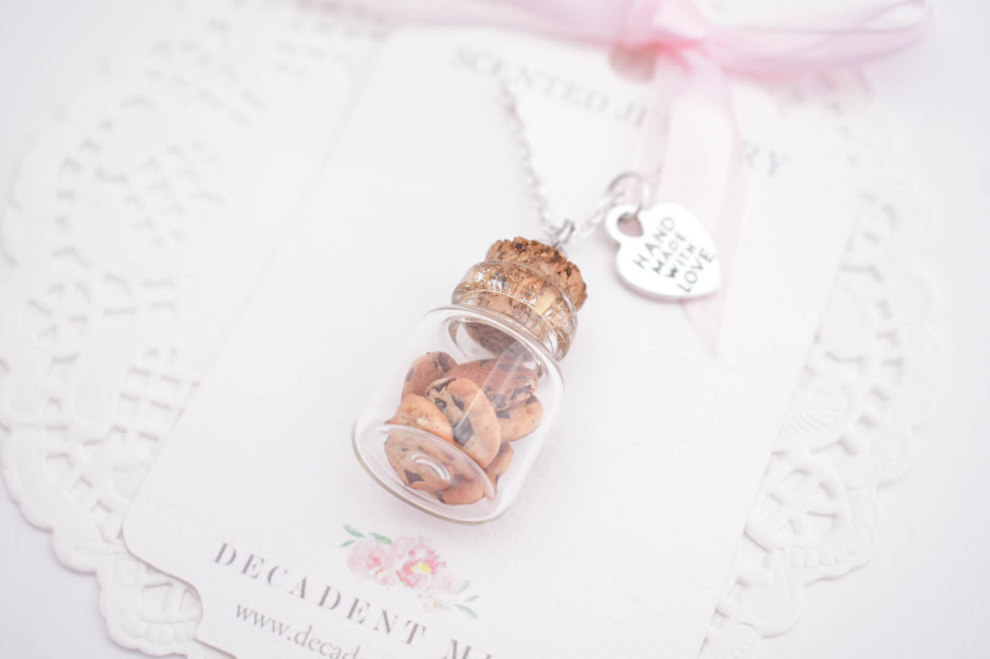 Chocolate Chip Cookie Jar Necklace - Decadent Minis