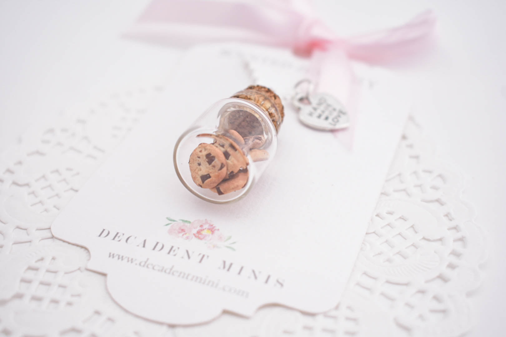 Chocolate Chip Cookie Jar Necklace - Decadent Minis