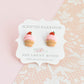 Scented Strawberry Cupcake Stud Earrings - Decadent Minis