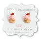 Scented Strawberry Cupcake Stud Earrings - Decadent Minis