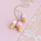 Scented Strawberry Soft Serve Ice Cream Cone Necklace - Decadent Minis