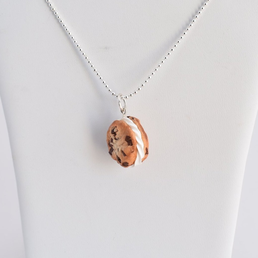 Scented BFF Chocolate Chip Ice Cream Sandwich Necklace - Decadent Minis
