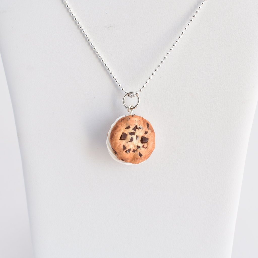 Scented BFF Chocolate Chip Ice Cream Sandwich Necklace - Decadent Minis