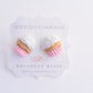Scented Cupcake Stud Earring -Light Pink - Decadent Minis