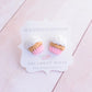 Scented Cupcake Stud Earring -Light Pink - Decadent Minis