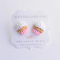 Scented Cupcake Stud Earring -Light Pink - Decadent Minis