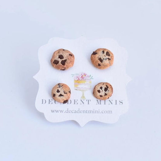 Scented Mommy & Me Chocolate Chip Cookie Earrings Gift Set - Decadent Minis