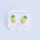 Scented Pineapple Sugar Cookie Earrings - Decadent Minis