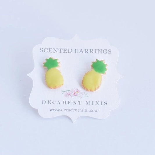 Scented Pineapple Sugar Cookie Earrings - Decadent Minis