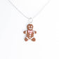 Scented Gingerbread Man Necklace - Pink Christmas Bow - Decadent Minis