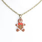 Scented Gingerbread Man Necklace - Christmas Colors - Decadent Minis
