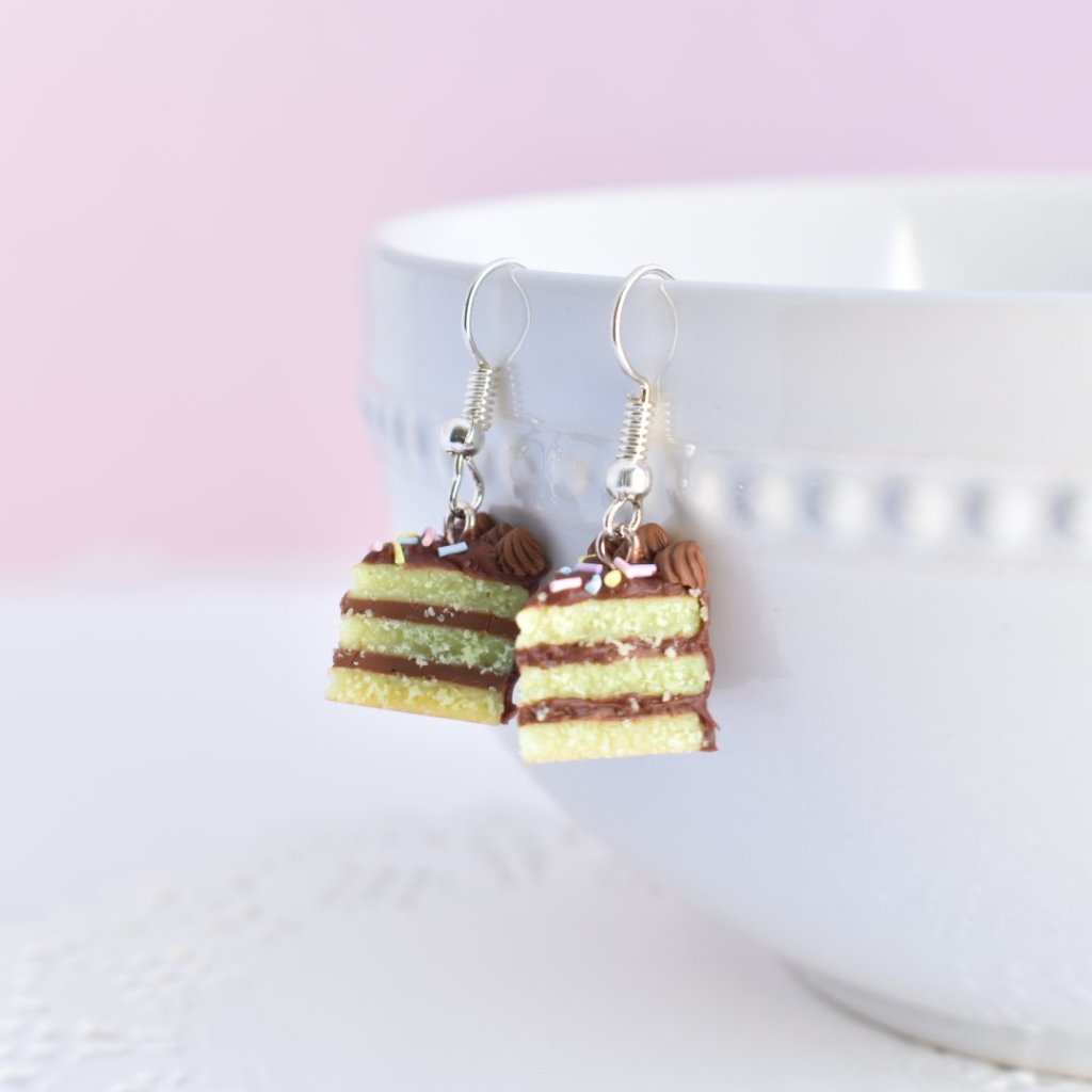 Scented Chocolate Cake Earrings - Decadent Minis