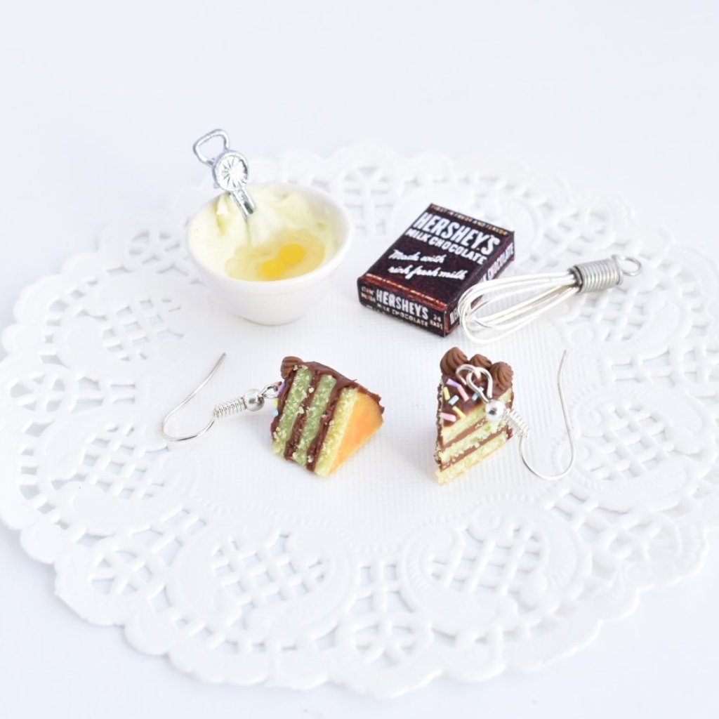Scented Chocolate Cake Earrings - Decadent Minis