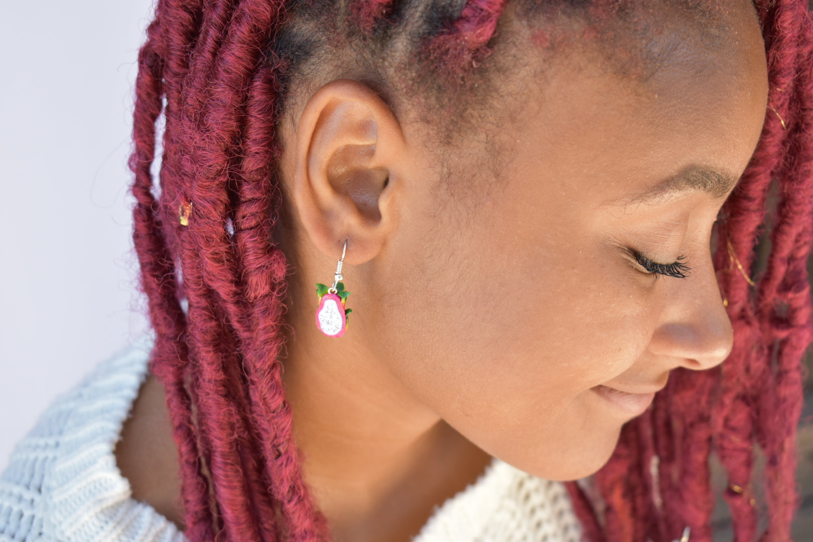 Dragon Fruit Earrings - Decadent Minis