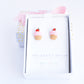 Scented Strawberry Cupcake Stud Earrings - Decadent Minis