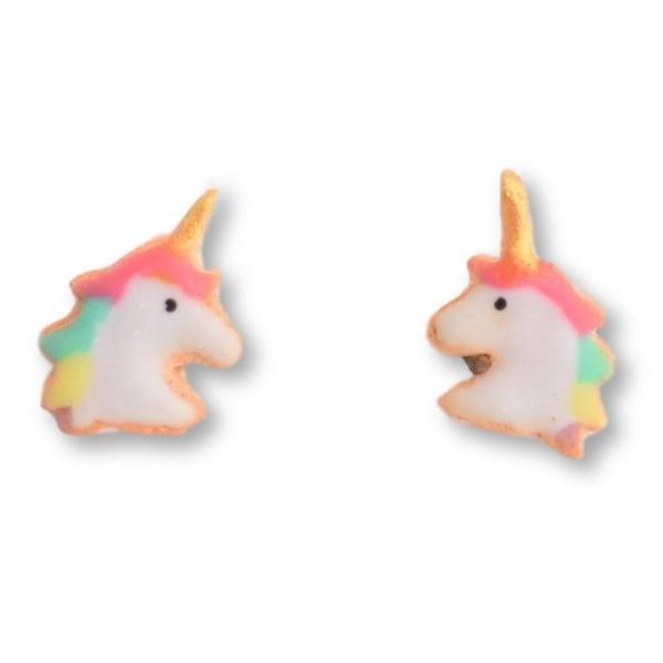 Scented Mini Unicorn Sugar Cookie Stud Earrings - Decadent Minis