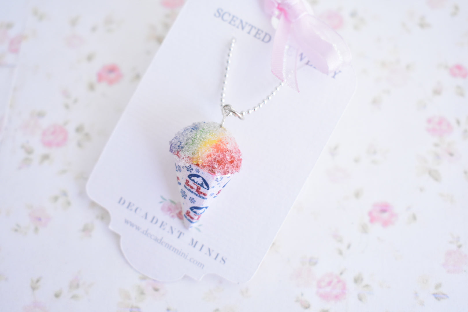 Scented Rainbow Sno Cone Necklace - Decadent Minis