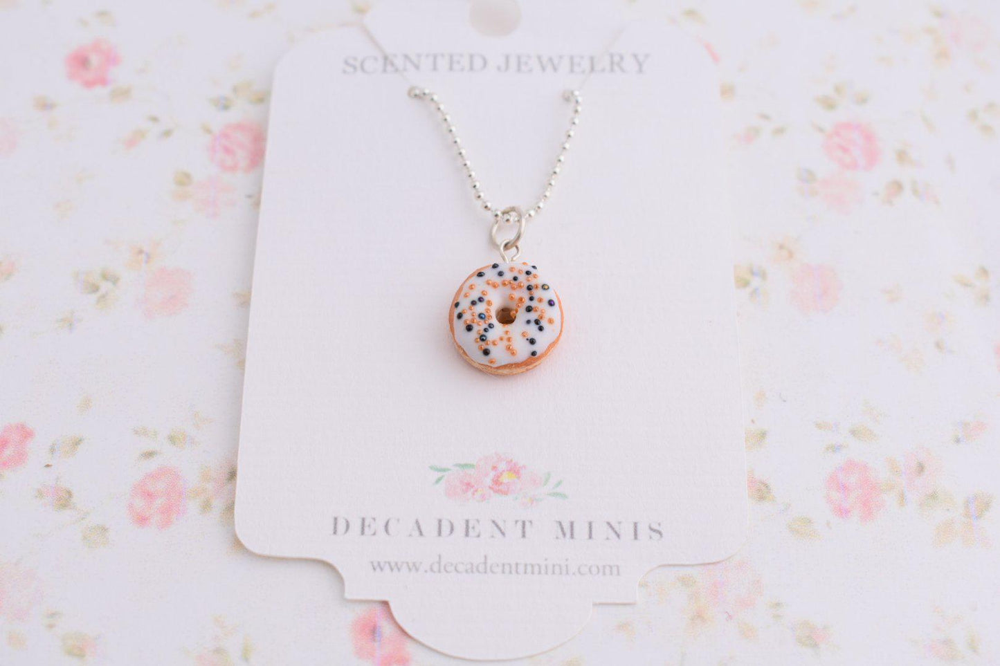 Scented Halloween Funfetti Donut Necklace - Decadent Minis
