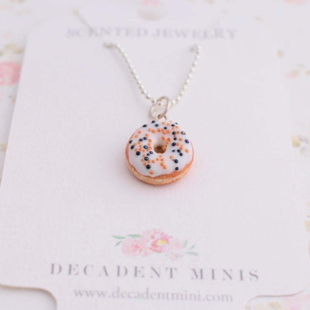Scented Halloween Funfetti Donut Necklace - Decadent Minis