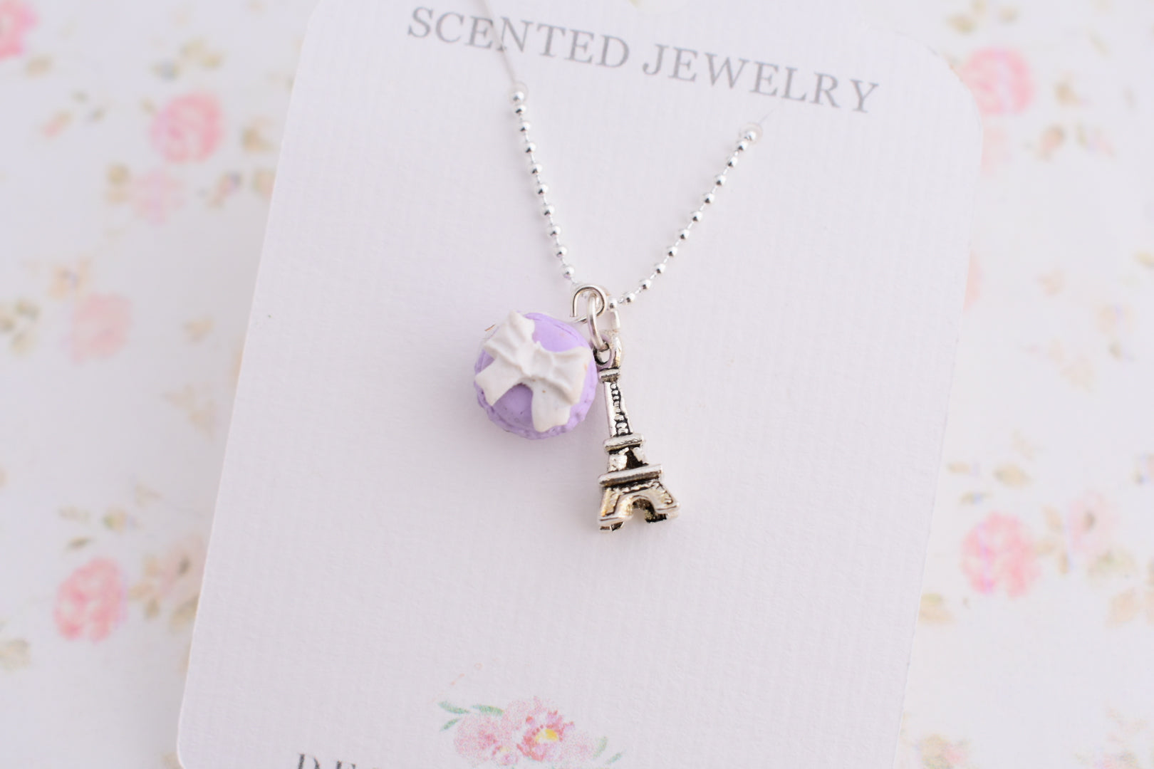 Scented Macaron Bow Necklace - Decadent Minis