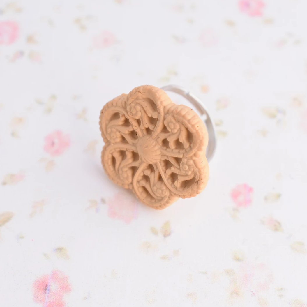 Scented Lemon Butter Cookie Ring Food Jewelry - Decadent Minis