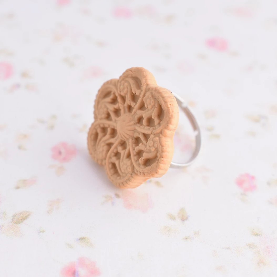 Scented Lemon Butter Cookie Ring Food Jewelry - Decadent Minis