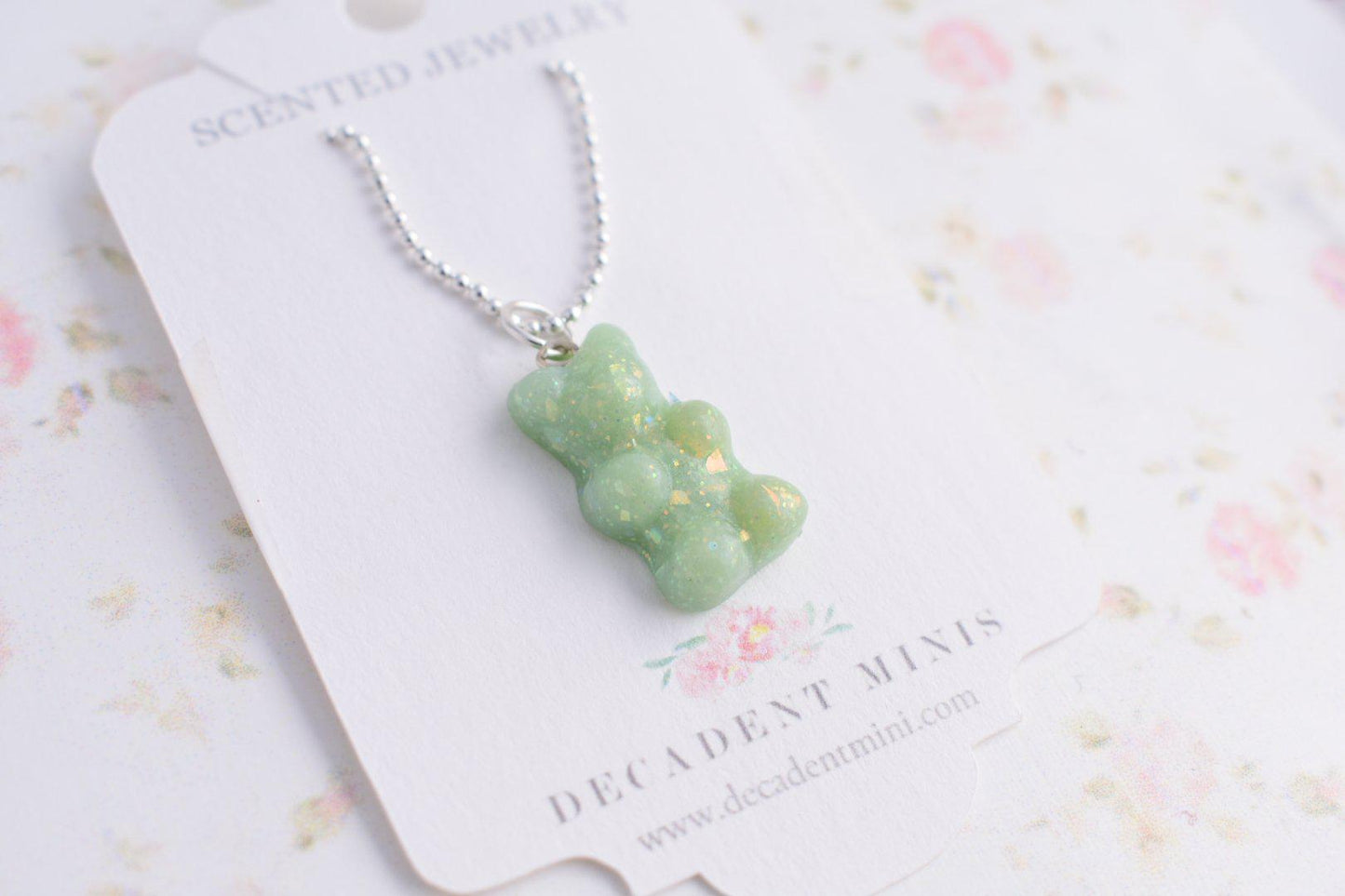 Scented Opal Gummy Bear Necklace - Decadent Minis