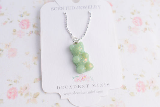 Scented Opal Gummy Bear Necklace Pastel - Decadent Minis