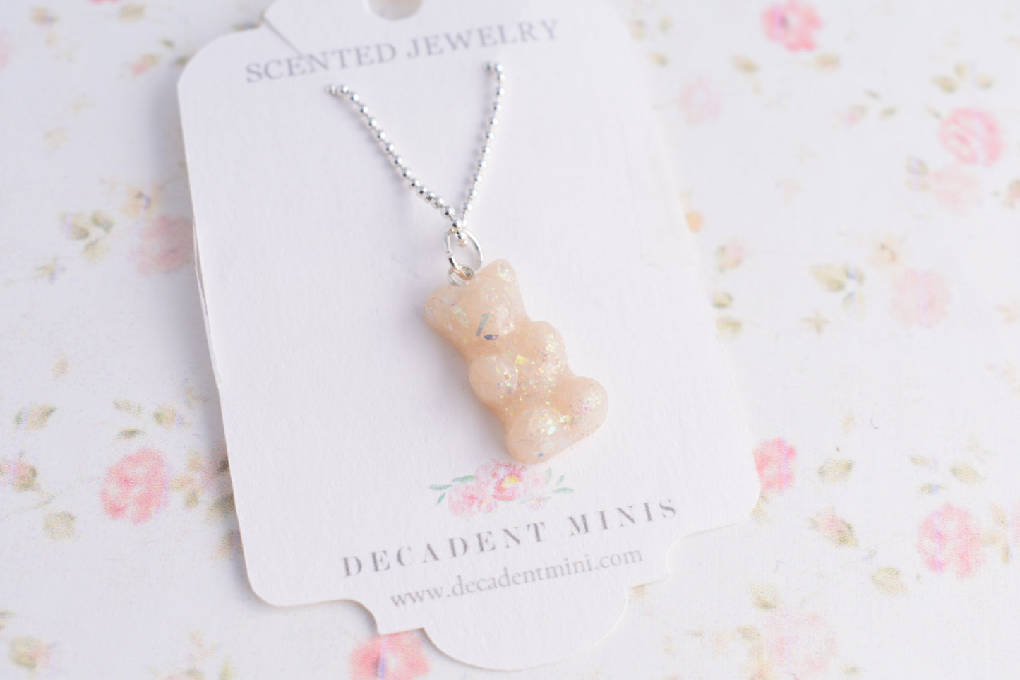 Scented Opal Gummy Bear Necklace Pastel - Decadent Minis