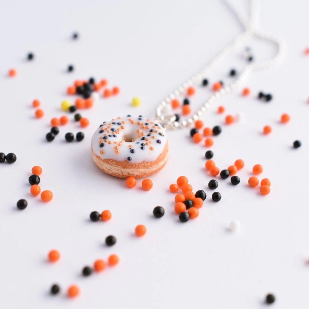 Scented Halloween Funfetti Donut Necklace - Decadent Minis