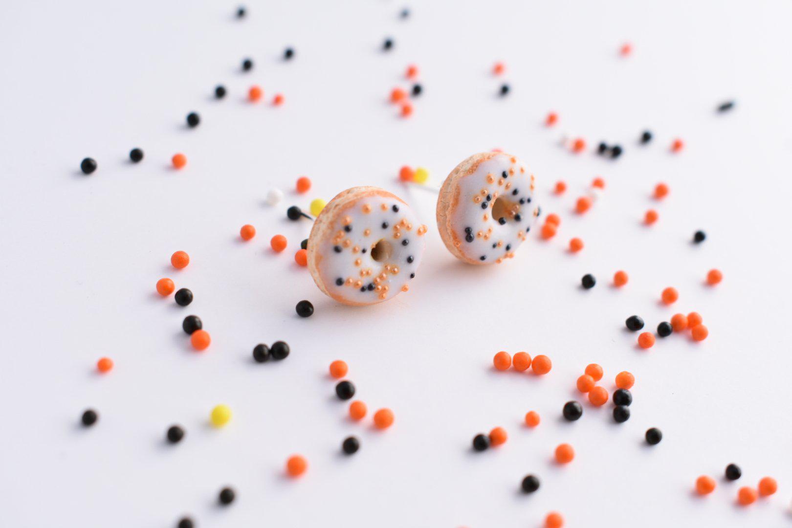 Scented Halloween Funfetti Donut Earrings - Decadent Minis