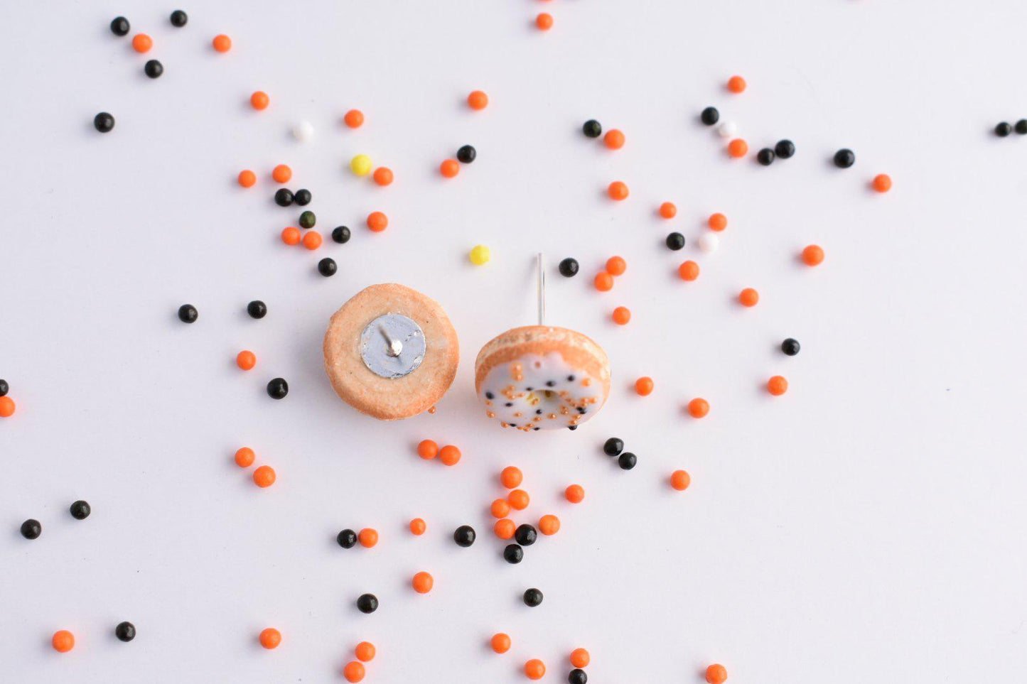 Scented Halloween Funfetti Donut Earrings - Decadent Minis