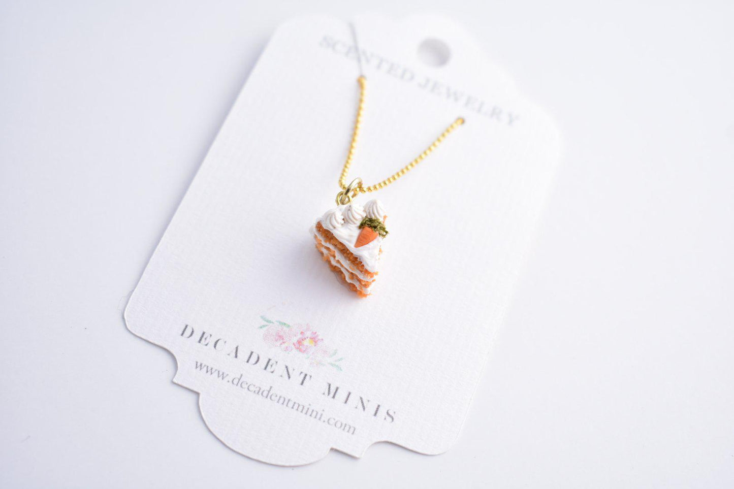 Scented Carrot Cake Necklace - Decadent Minis