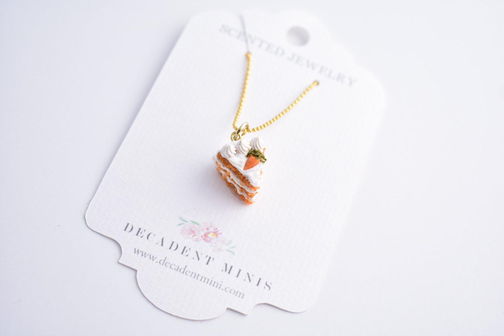 Scented Carrot Cake Necklace - Decadent Minis
